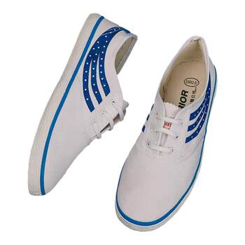 Shanghai pull back shoes retro classic old style tennis shoes white sneakers light canvas shoes sports shoes wk-79
