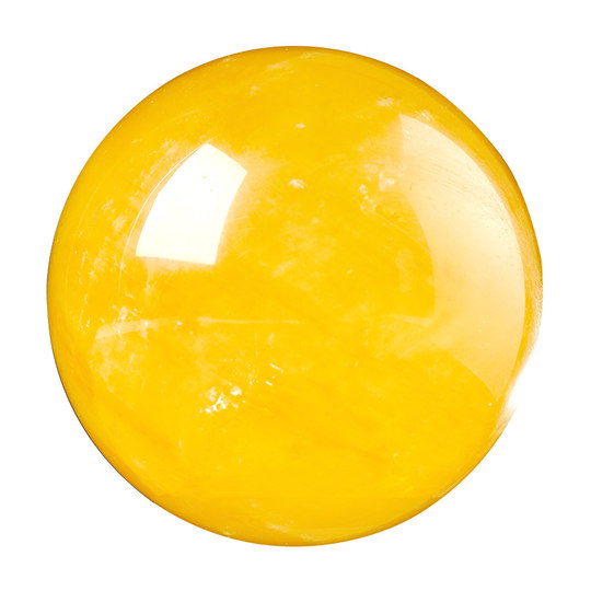 Natural yellow real crystal ball rough stone kitchen living room decoration office high-end furnishings crystal ball