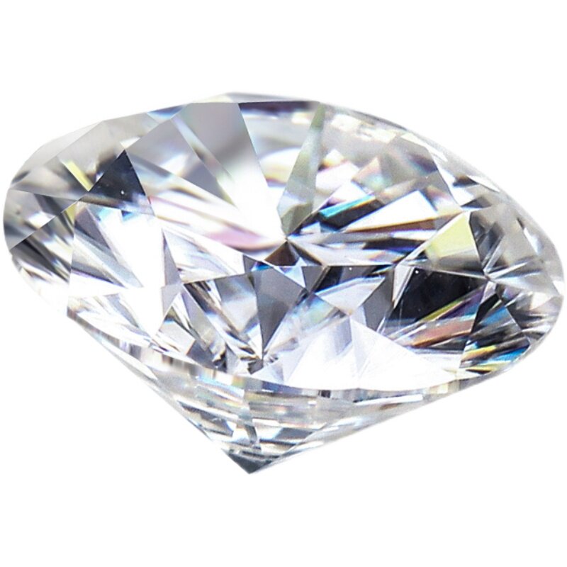 D color VVS1 moissanite crushed diamond small diamond micro-inlaid jade colored gemstone ring with diamonds and side stones scattered