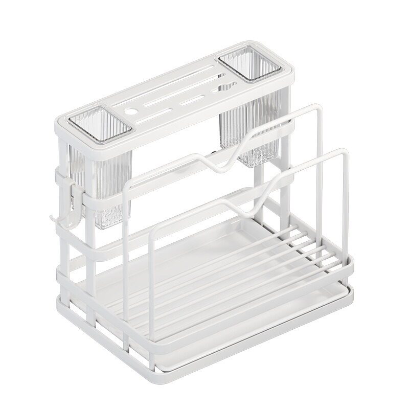 Kitchen knife rack, chopstick cage, household multi-functional countertop chopping board rack for cutting boards and knives integrated storage rack