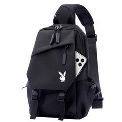 Playboy Chest Bag Crossbody Bag ຜູ້ຊາຍໃຫມ່ຄວາມອາດສາມາດຂະຫນາດໃຫຍ່ຄົນອັບເດດ: ຖົງບ່າຖົງຫນ້າເອິກ Casual Cross-Bag Backpack Trendy