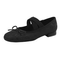 Daphne 2024 summer new ballet shoes soft sole flat shoes bow Mary Jane shoes new Chinese style womens shoes