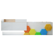 Simple modern kindergarten paint front desk training school reception desk art center early childhood education institution bar customization