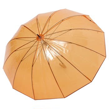 Lakole umbrella 2025 new style simple color translucent ins style long handle umbrella rain gear 319620