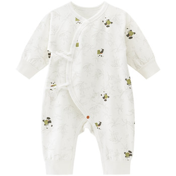 Wooden cotton strappy jumpsuit pure cotton spring and autumn