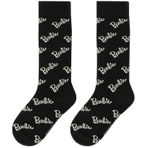 (BARBIE Barbie) 2 pairs of stylish letter mid-high socks ins trendy floor ladies long socks