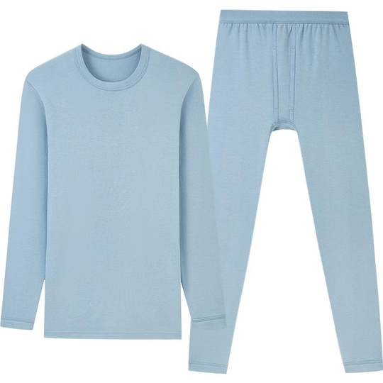 三枪保暖内衣男纯棉中厚秋衣秋裤套装女圆领抗静电半高领棉毛衫裤