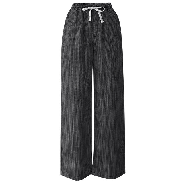 Yalida trendy elastic waist straight pants