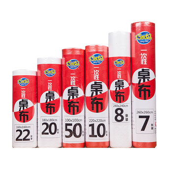 Transparent round restaurant disposable tablecloth