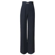 Danbaolo Burgundy Waltz Womens Pants Single Side Pocket Straight Standard Dance Pants No-Iron Womens Ballroom Dance Pants
