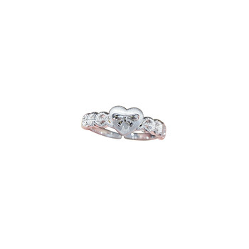 Love bow ring brushed open ring