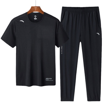Anta sports suit men's ice silk quick-drying two-piece set