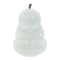 (Self-operated) Burmese imported Qianyu light-picking natural A-grade jadeite Guanyin pendant is ice-transparent pure elegant and fresh
