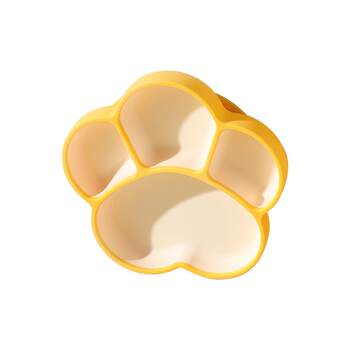 Manxi baby plate silicone anti-fall separated food bowl