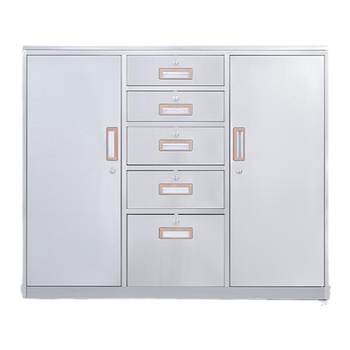 Jinx stainless steel short cabinet bedside table side cabinet plus wheel