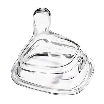 Suitable for hagen bottle nipple wide diameter breast milk anti-flatulence newborn baby baby adaptable duckbill cross