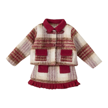 Girls Xiaoxiang Wind suit autumn and winter New Year Girls dress trendy foreign air Red Baia New Year clothes for children New Years clothes