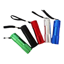 9LED UV flashlight banknote detector small portable purple light detection fluorescent agent anti-counterfeiting lamp