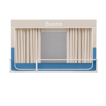 MUJI mosquito net student dormitory bunk bed universal integrated bed curtain single bed blackout curtain bed curtain pattern tent