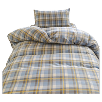 MUJI student dormitory three-piece bed set pure cotton 2024 new bedding sheets fitted sheets and quilt covers