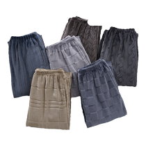 Catman Coral Fleece Pajama Pants Mens Winter Velvet Thickened Long Pants Warm Pants Mens Flannel Large Size Home Pants