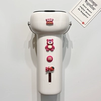 Белый + клубничный медведь роза машет