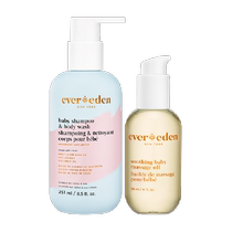 Evereden Anweiyi Baby Wash 2-en-1 Eau sans déchirure Faible mousse 251 ml Huile tactile 118 ml