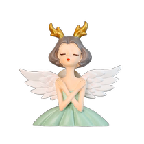 Creative girly heart switch frame cover switch sticker three-dimensional 3D resin angel switch home decoration wall sticker socket