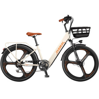 凤凰24/26寸锂电电动自行车新国标48V400W男女轻便通勤碟刹电动车