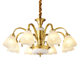 Muting full copper jade French chandelier living room lamp