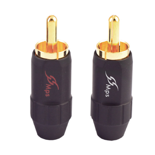 Mps tête de lotus prise RCA HiFi amplificateur de fièvre audio AV terminal de câble audio en laiton plaqué or