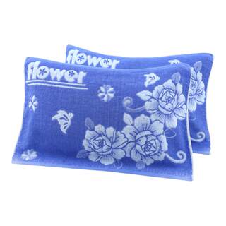 Pair of pillow towels, terry style, similar to towels, enlarged and thickened, old-fashioned cotton pillow towels, old man retro