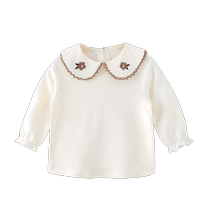 Youqi Early Autumn Baby Girl Tops 2024 New Baby Clothes Autumn Clothes Girls Early Autumn T-shirt Long Sleeve Outing Wear
