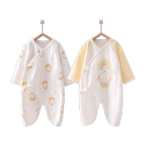 Yingbeiyi baby jumpsuit newborn baby clothes pure cotton suit long-sleeved type A butterfly clothes 2 pieces