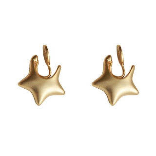 Little star ear clip susuhouse matte gold five-pointed star