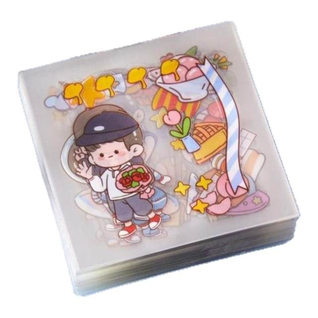 100 pieces of sunshine boy notebook sticker set cute cartoon notebook material decorative small pattern PET waterproof