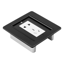 Double-door stainless steel hidden ground plug black ground socket black ground plug five-hole Internet phone waterproof ground plug