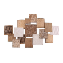 Wabi-sabi style wooden three-dimensional pendant creative sofa background wall decoration Japanese-style hotel B&B wall hanging decoration