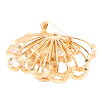 EP YAYING Yaying jewelry golden peony zircon embellished pearl brooch 24 early autumn new product ZF02A