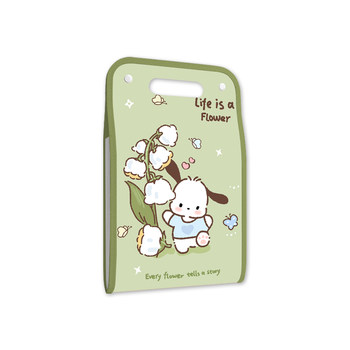 Cartoon a4 portable accordion bag with multiple layers and large capacity