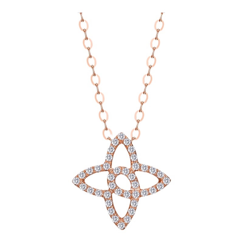 Chao Acer Hollow Exploding Broken Gold Star Candy 18K Gold Diamond Necklace Set Chain Clavicle Pendant Valentine's Day Gift