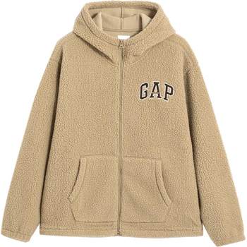 Gap ລະດູຫນາວຂອງຜູ້ຊາຍແລະແມ່ຍິງ OGO imitation sherpa soft zipper sweatshirt ຄູ່ບວກກັບ velvet ກິລາເທິງ 841337
