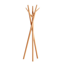 Nordic Creative Solid Beech Wood Coat Rack, Sturdy Floor-Standing Hanger for Entryway and Bedroom, Space-Saving