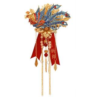 结婚礼龙凤胸花新郎新娘胸针别花一对高级感襟花全套备婚用品大全