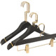 Good-looking and practical black solid wood clothes hanger