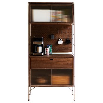 304 stainless steel sideboard, combination of wood and steel