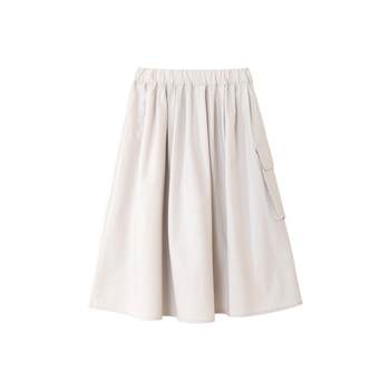 ສິ້ນຝ້າຍລຸງເດັກຍິງ Workwear Skirt Summer ແຫ້ງໄວ Sunscreen A-Line Skirt ສິ້ນກະໂປງທີ່ມີນ້ໍາຫນັກເບົາ