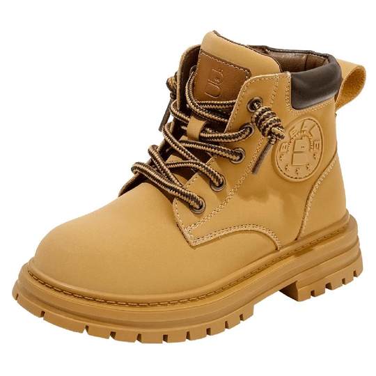 【香菇来了】百丽童鞋儿童马丁靴冬鞋女童棉鞋宝宝加绒保暖大黄靴