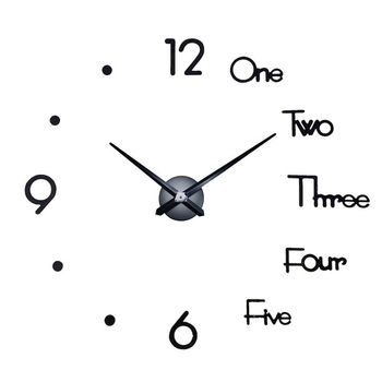 Creative diy wall clock living room fashion art punch-free clock modern simple atmospheric personalized wall sticker clock