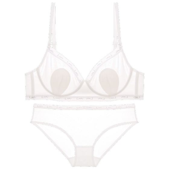 
[Limited time discount] Exuding rabbit ears ~ Underwear underwear lace sexy bra transparent ultra-thin bra set